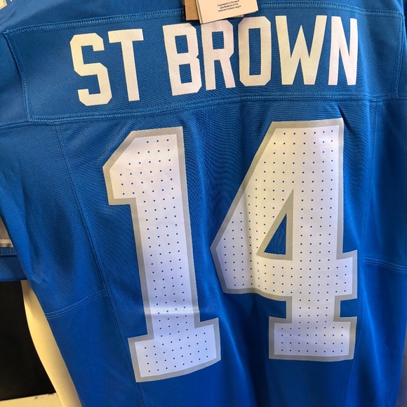 New mens 2XL authentic Nike Detroit Lions Amon Ra St Brown football jersey - Picture 8 of 8